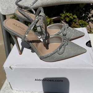 Aldo Women's Glitter Silver Heels